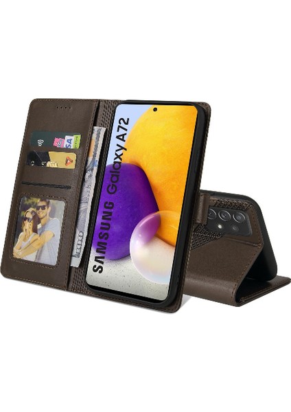 Samsung Galaxy A72 Üç Kart Yuvaları Için Flip Case Darbeye 4 Köşe (Yurt Dışından) indirimleri