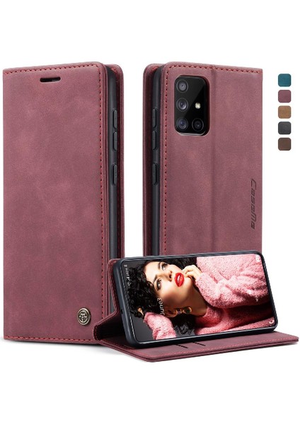 Samsung Galaxy A71 4g Flip Case Için Folio Kitap Vintage Pu Deri (Yurt Dışından) modelleri