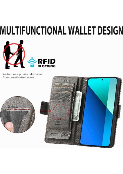 Xiaomi Redmi Not 13 Için Flip Case 4g Iş Ekleme Cüzdan Çok Renkli (Yurt Dışından)