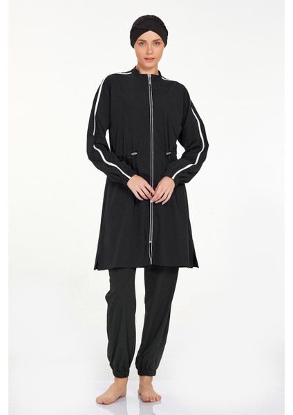 Spor Likra Tam Kapalı Tesettür Mayo Maddıe 4581 Siyah fiyatları