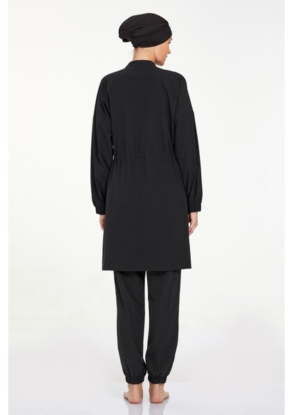 Spor Likra Tam Kapalı Tesettür Mayo Maddıe 4581 Siyah indirimleri