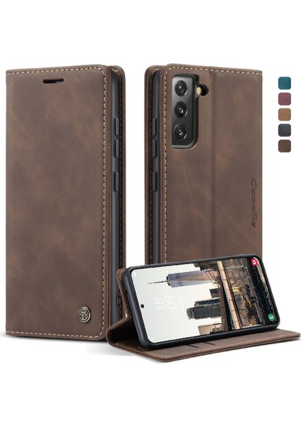 Samsung Galaxy S22 Flip Case Için Folio Kitap Vintage Pu Deri Cüzdan (Yurt Dışından)