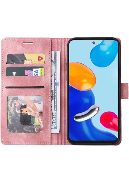 Xiaomi Redmi Not 11 Için Flip Case Cüzdan Basit Iş Kapak Kılıfı (Yurt Dışından)