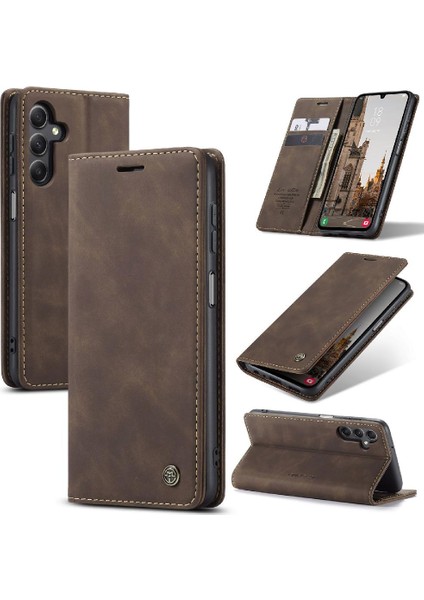 Mellow Shop Samsung Galaxy A15 Için Flip Case 4g/5g Manyetik Kapatma Darbeye Vintage (Yurt Dışından)