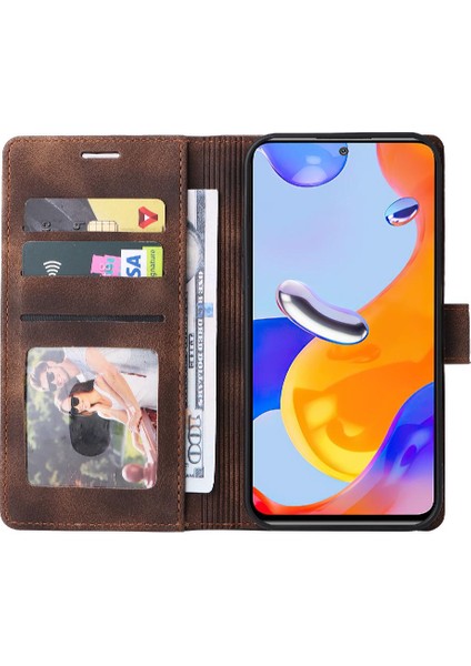 Xiaomi Redmi Not 11 Için Flip Case Pro Darbeye Kapak Çevirin Cüzdan Kılıf (Yurt Dışından)