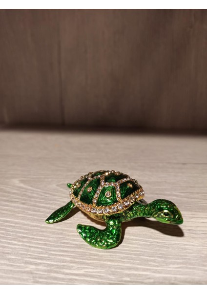 Swarovski Taşlı Kaplumbağa Mücevherlik / Dekoratif Biblo