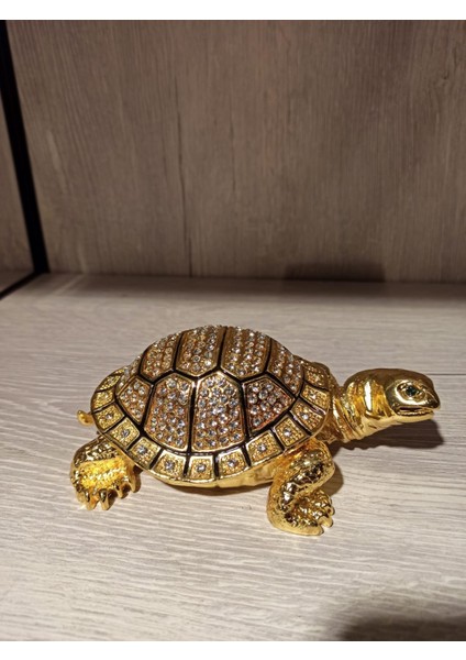 Swarovski Taşlı Kaplumbağa Mücevherlik / Dekoratif Biblo