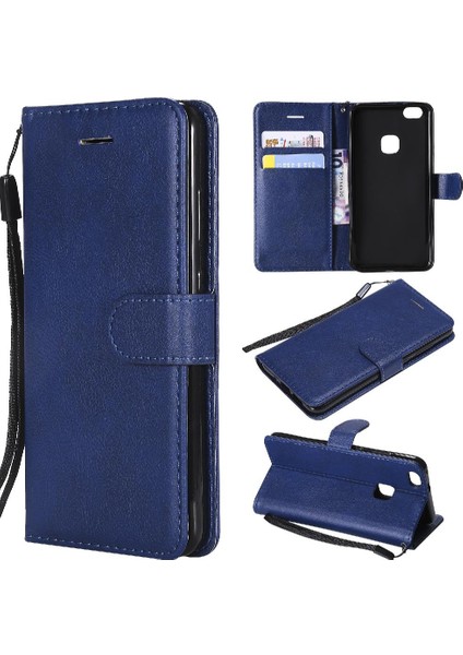 Kart Yuvası Klasik Düz Renk Iş ile Huawei P10 Lite Için Flip Case (Yurt Dışından)