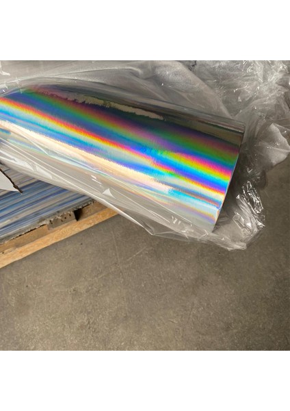 Hologram Folyo 160 Mikron Gümüş Rainbow Boyut: 30CM x 152CM