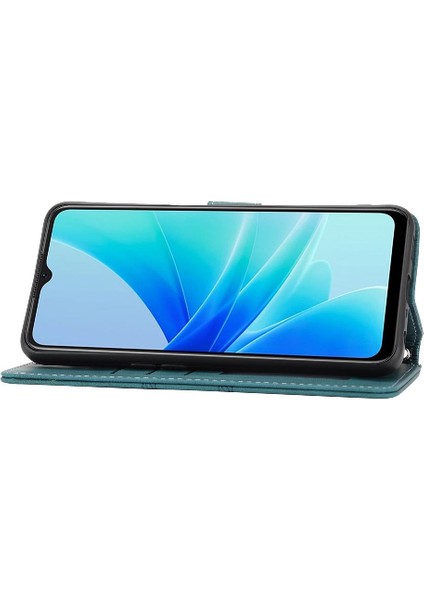 Oppo Için Flip Case A54 4G/A77 4G/A77S Kickstand Cüzdan Kılıf Darbeye Pu (Yurt Dışından)