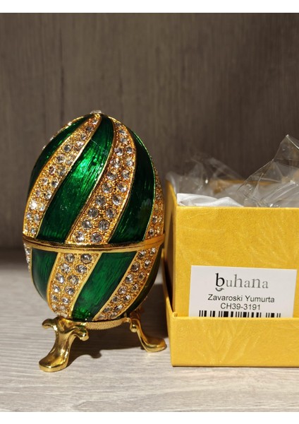 Swarovski Taşlı Yumurta Mücevherlik / Dekoratif Biblo