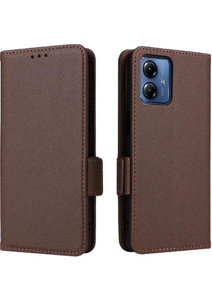 Motorola Moto G14 4g Kart Yuvaları Tutucu Pu Deri Manyetik Cüzdan (Yurt Dışından)