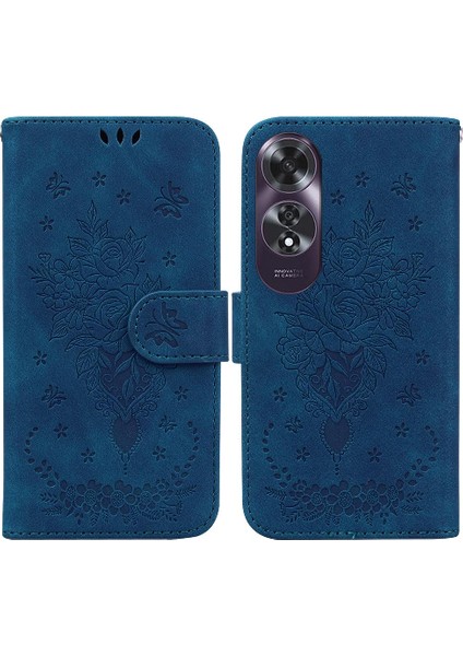 Oppo A60 4g Kart Yuvaları Için Kılıf Flip Pu Deri Kapak Kickstand Cüzdan (Yurt Dışından)