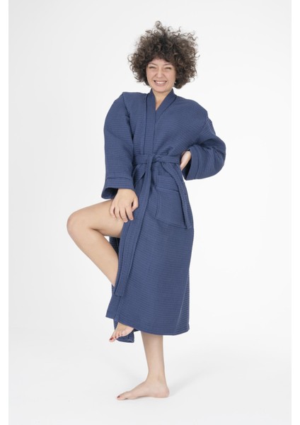 Kaos Serisi Kimono Yaka Pike Bornoz Sabahlık