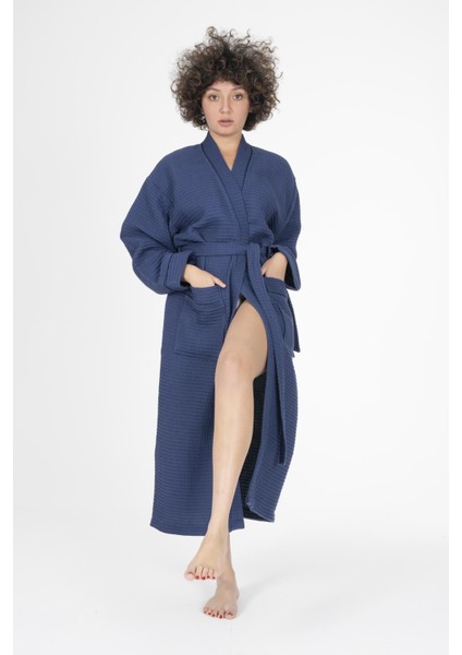 Kaos Serisi Kimono Yaka Pike Bornoz Sabahlık