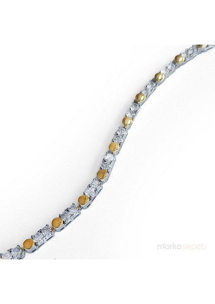 Lüks Zirkon Altın Kaplama Detaylı Çelik Kadın Bileklik modelleri