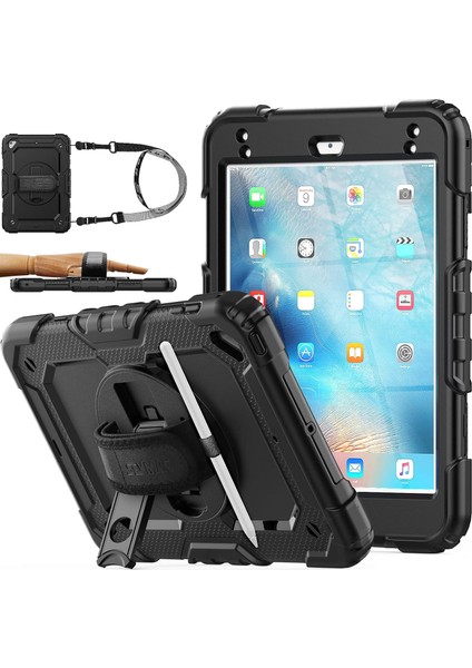 Apple iPad Mini 4 Nesil Zırhlı Armour Defender Askılı Kılıf A1538 A1550