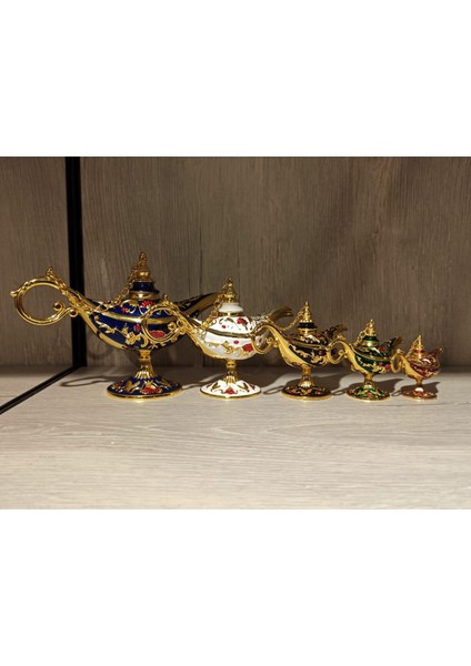 Metal Alaaddin Lambası Renkli No-6 Mücevherlik / Dekoratif Biblo
