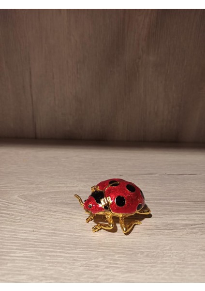 Swarovski Taşlı Uğur Böceği Mücevherlik / Dekoratif Biblo
