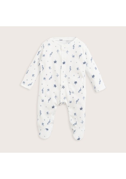 Under The Sea Yenidoğan Patikli Tulum Ekru