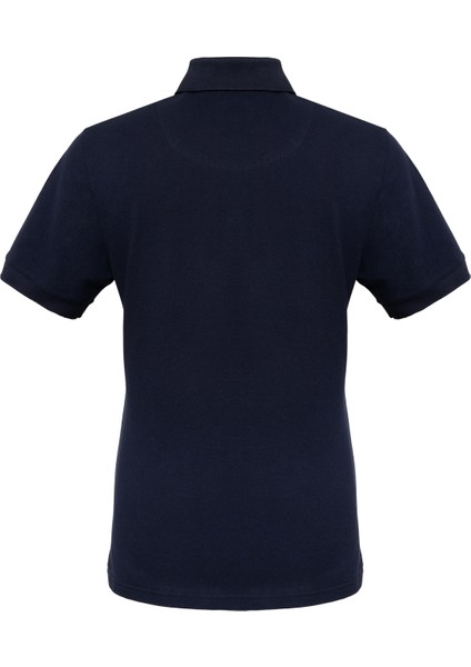 Erkek Triko Polo Yakalı Garnili Lacivert T-Shirt fırsatları