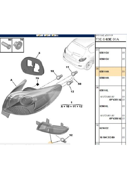 Arka Kedi Gözü Sağ 206 (6351.HA-BPE357002)
