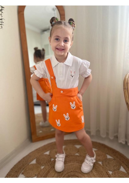Kız Çocuk Jile Elbise Gömlek Takım