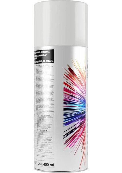 Sprey Boya Düz Renkler 0301 Parlak Beyaz 400 ml