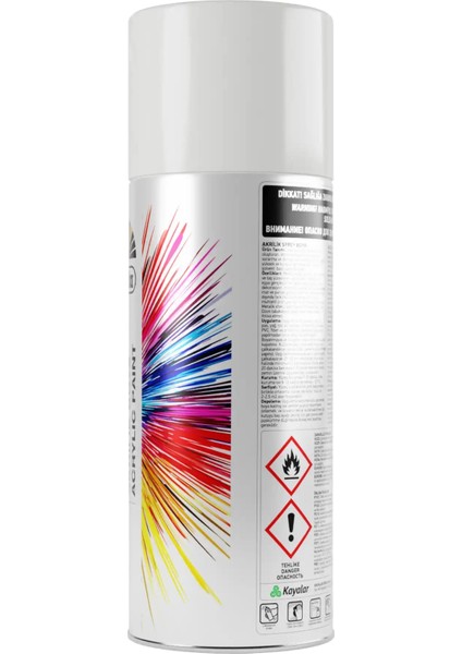 Sprey Boya Düz Renkler 0301 Parlak Beyaz 400 ml