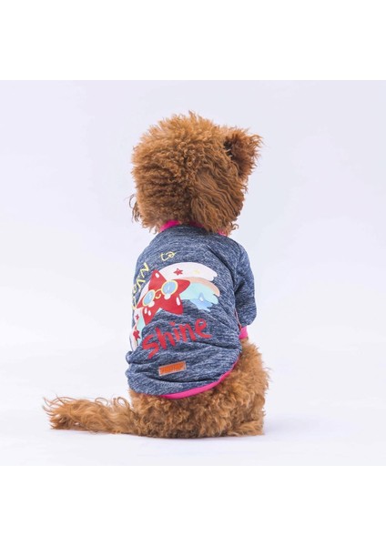 Koyu Mavi Shine Kedi Köpek Sweati - Kedi Köpek Kıyafeti