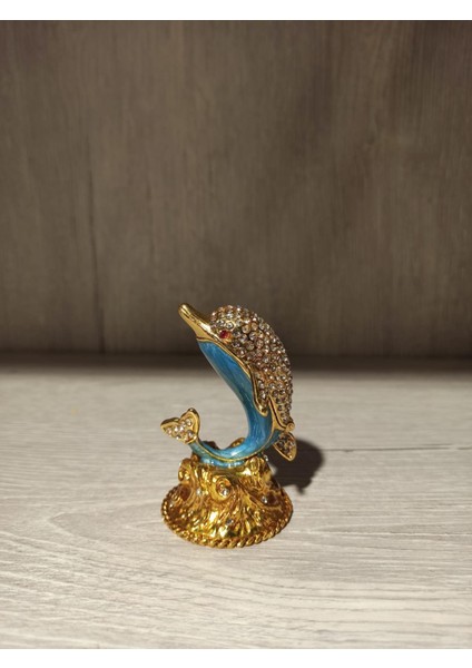 Swarovski Taşlı Yunus Balığı Mücevherlik / Dekoratif Biblo