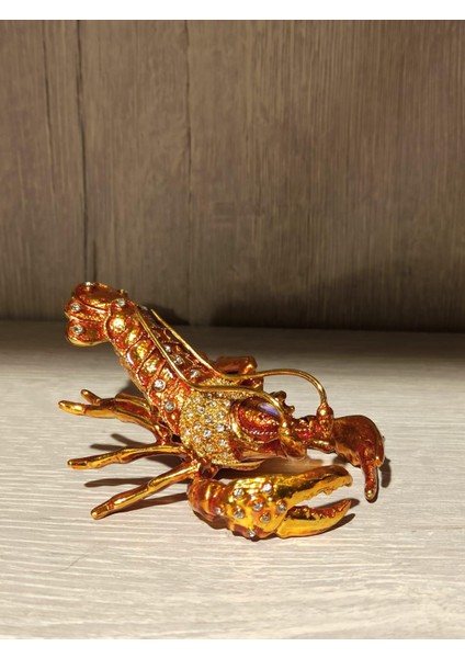 Swarovski Taşlı Istakoz Mücevherlik / Dekoratif Biblo