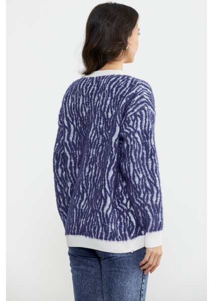 Renk Kombinli Yumoş Triko Hırka - Indigo fırsatları