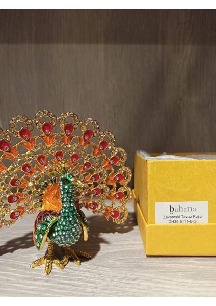 Swarovski Taşlı Tavus Kuşu Mücevherlik / Dekoratif Biblo fiyatları