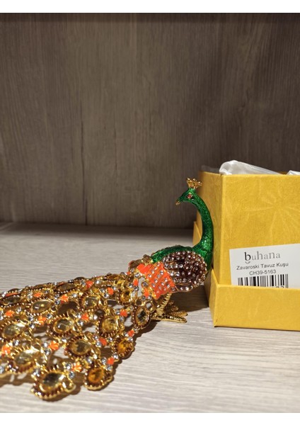 Swarovski Taşlı Tavus Kuşu Mücevherlik / Dekoratif Biblo fiyatları