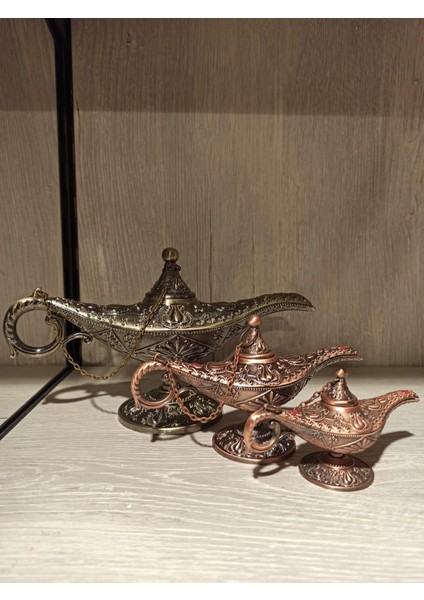 Metal Aladdin Lambası 16X8.5 cm Mücevherlik / Dekoratif Biblo