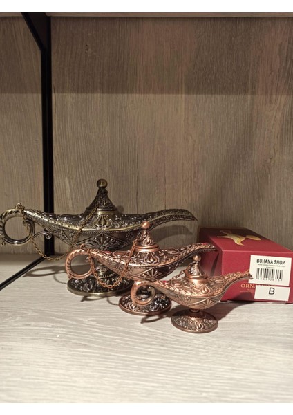 Metal Aladdin Lambası 16X8.5 cm Mücevherlik / Dekoratif Biblo fiyatları