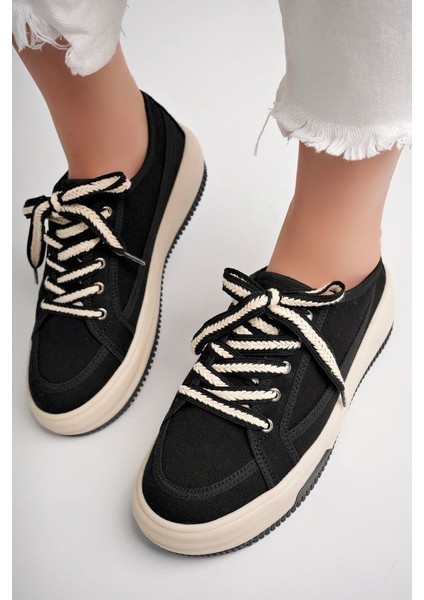 Siyah Kadın Sneaker Günlük Ayakkabı modelleri