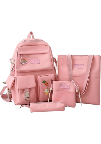 Schoolbag Kadın Ortaokul Öğrencisi Kore Versiyonu Sevimli Ilkokul Kız Sırt Çantası Lise Öğrencisi Büyük Kapasiteli Kampüs Yumuşak Kız Sırt Çantası (Yurt Dışından)