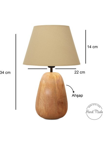 Vernon Ahşap Abajur Sütlü Kahve 241474 fırsatları