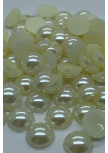 Süsleme Taşı Yuvarlak Inci Beyazı 8mm 2000 Adet Plastik Taş