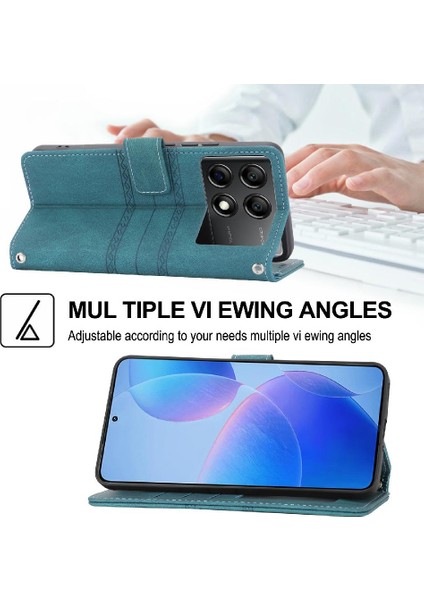 Xiaomi Poco X6 Için Flip Case Cüzdan Kılıf Darbeye Koruyucu Kickstand (Yurt Dışından)