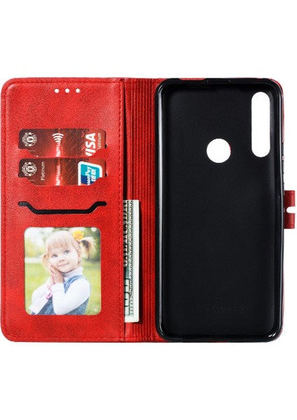 Cüzdan Kılıf Için Huawei P Akıllı Z Kickstand Tüm Yuvarlak Koruma Kartı (Yurt Dışından)