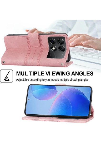 Xiaomi Poco X6 Için Flip Case Cüzdan Kılıf Darbeye Koruyucu Kickstand (Yurt Dışından)