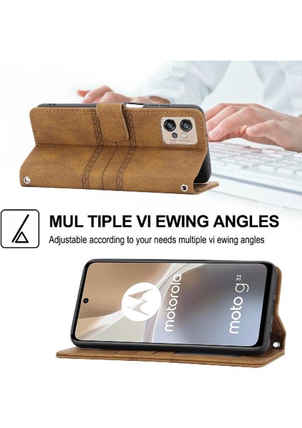 Motorola Moto G53/MOTOROLA Y Manyetik Kapatma Cüzdan Kılıf Pu Için Flip Case (Yurt Dışından) indirimleri