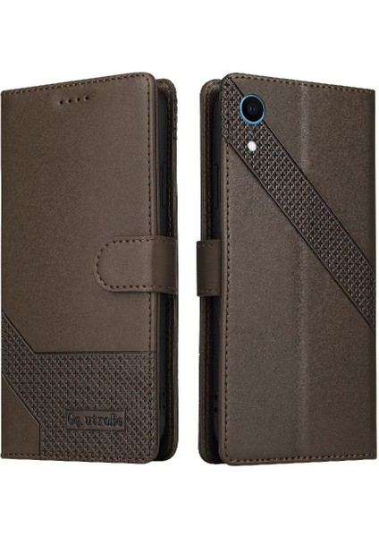 Iphone Xr Kickstand Üç Kart Yuvaları Premium Deri Için Flip Case (Yurt Dışından)