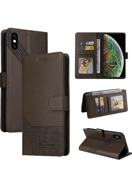 Iphone Xs Max Üç Kart Yuvaları Kickstand Premium Deri Için Flip Case (Yurt Dışından)
