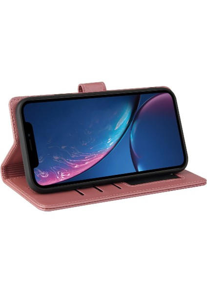 Iphone Xr Kickstand Üç Kart Yuvaları Premium Deri Için Flip Case (Yurt Dışından)