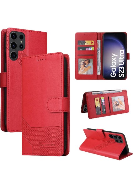 Samsung Galaxy S23 Ultra Üç Kart Yuvaları Kickstand Premium Için Flip Case (Yurt Dışından) fırsatları