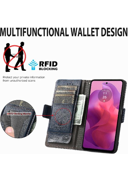 Motorola Moto G24 4g Cüzdan Iş Için Flip Case Çok Renkli Çoklu Kart (Yurt Dışından) indirimleri
